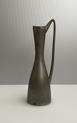 Metawa Tiel tinnen bloemenvaas art deco tin jaren 50 (1)
